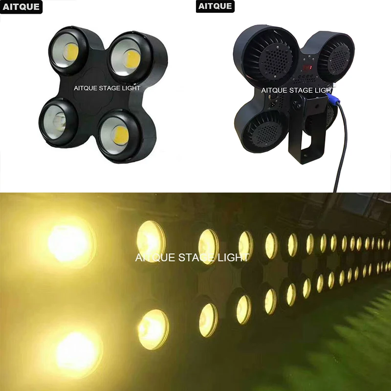 Dj освещение открытый 4x100 Вт cob led blinder сценический свет белый теплый цвет 400 par dmx IP65