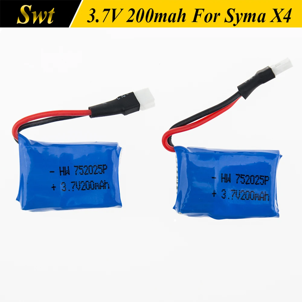 3pcs 3.7V 200mAh Lipo Battery Syma X4 X11 X13 Remote Control Aircraft | Игрушки и хобби