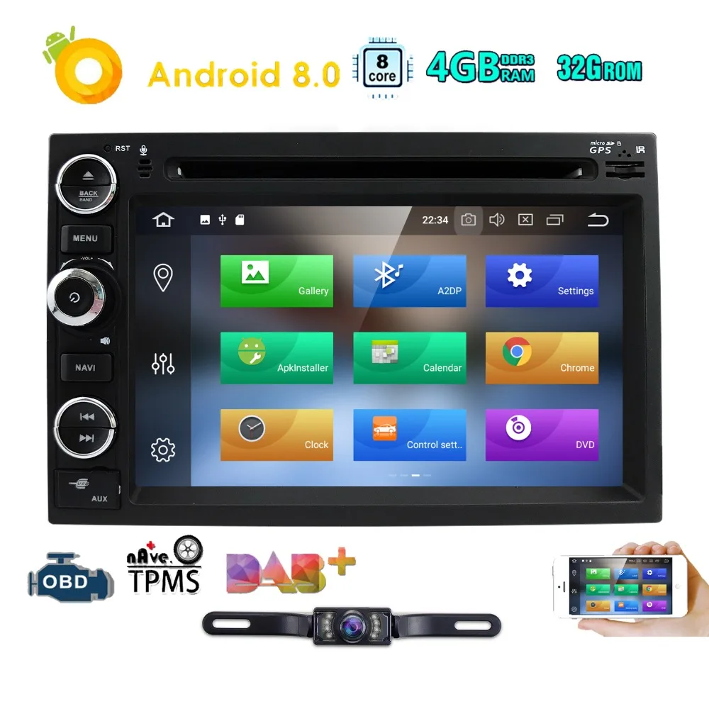 

OctaCore 2 Din Android8.0 Car DVD Player Radio GPS For Ford F150 F-150 Fusion Explorer F500 F350 Edge Expedition Mustang +Camera