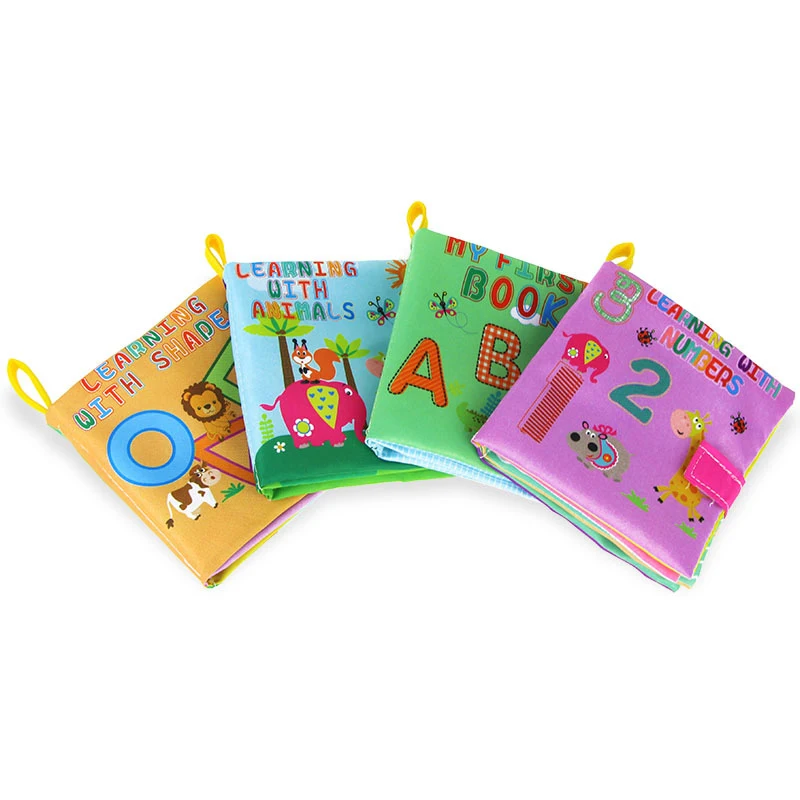 1PC Baby Toy 4 Style Soft Cloth Books Rustle Sound Infant Educational Stroller Rattle Toy Newborn Crib Bed Baby Toys 0-36 Months