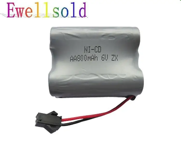 Ewellselling 6V 800mAh Ni CD аккумулятор для RC car toys HT2877 HT3831 Boat 2 шт|battery for car|rc batteryrc battery |
