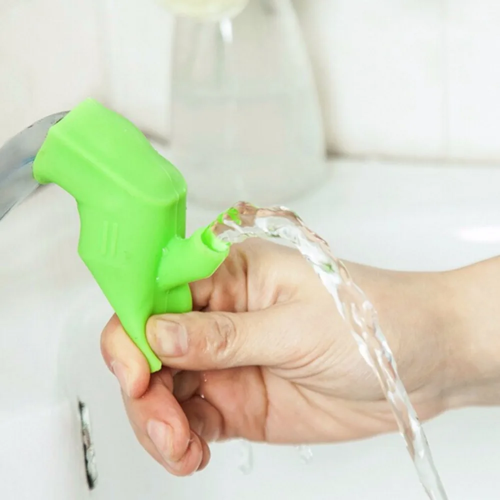 

1 PC Silicone Bath Faucet Water Chute Gutter Guiding Faucet Kid Help Reach Faucet Wash Hands Helper new