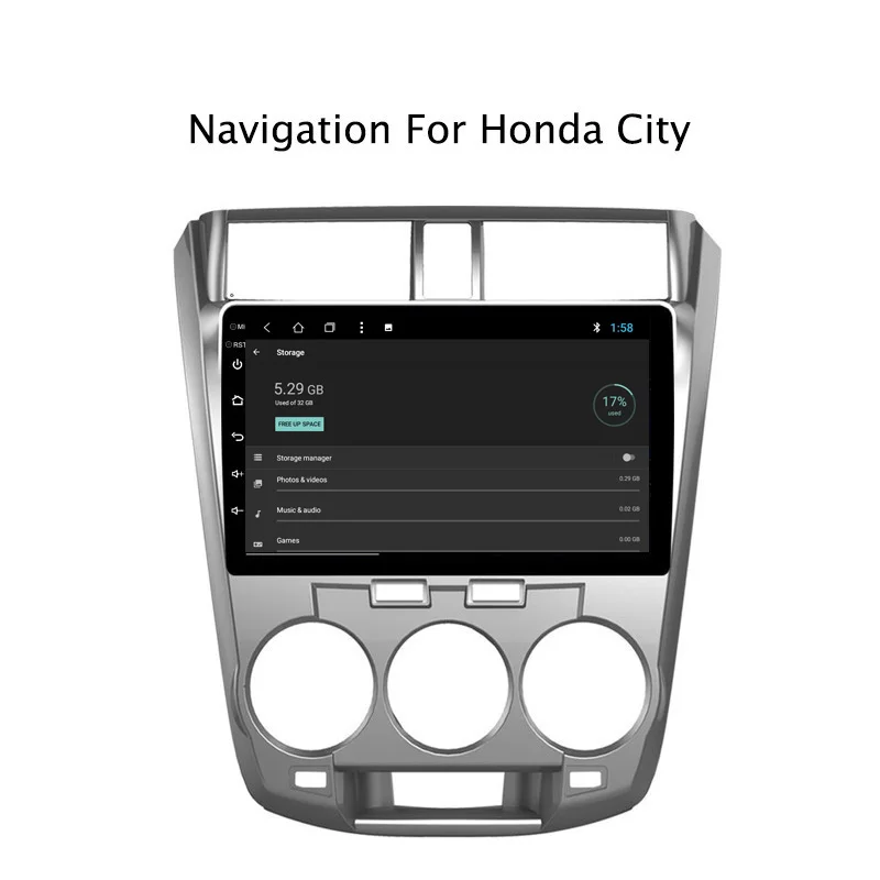 Clearance NAVITOPIA 10.1inch 2G RAM 32G ROM Android 8.1 Car DVD Multimedia GPS Navigation for Honda City 2008 2009 2010 2011 2012-2014 4