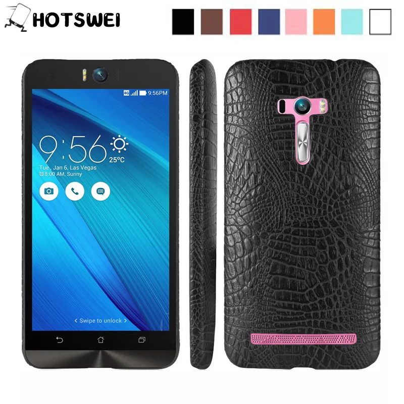 Case For ASUS ZenFone Selfie ZD551KL Luxury Crocodile Grain Leather Slim Hard Shell Back Cover |