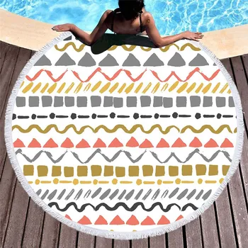 

Mandala Bath Towel Round Sand Beach Towel Wall Hanging Throw Towel Beach Yo-ga Mat for Kids Adults Women Serviette De Plage