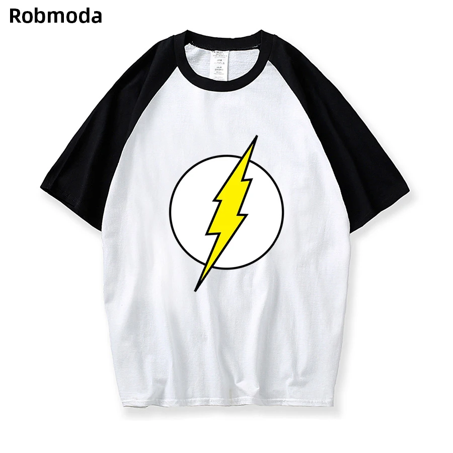 

The BIG BANG Theory T-SHIRT the lightning print women and men t shirts hot selling casual RaglanTee shirt S~XXL cotton clothing