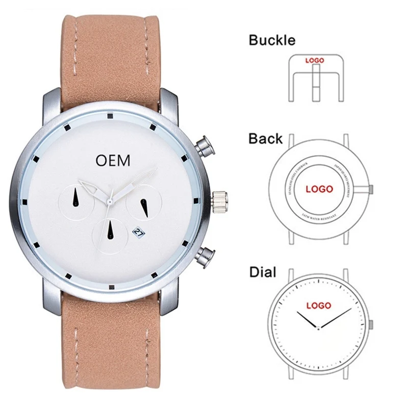 BAOSAILI CL003 циферблат часов печати Custom Chronograph Часы тенденция Дизайн кварц OEM часы