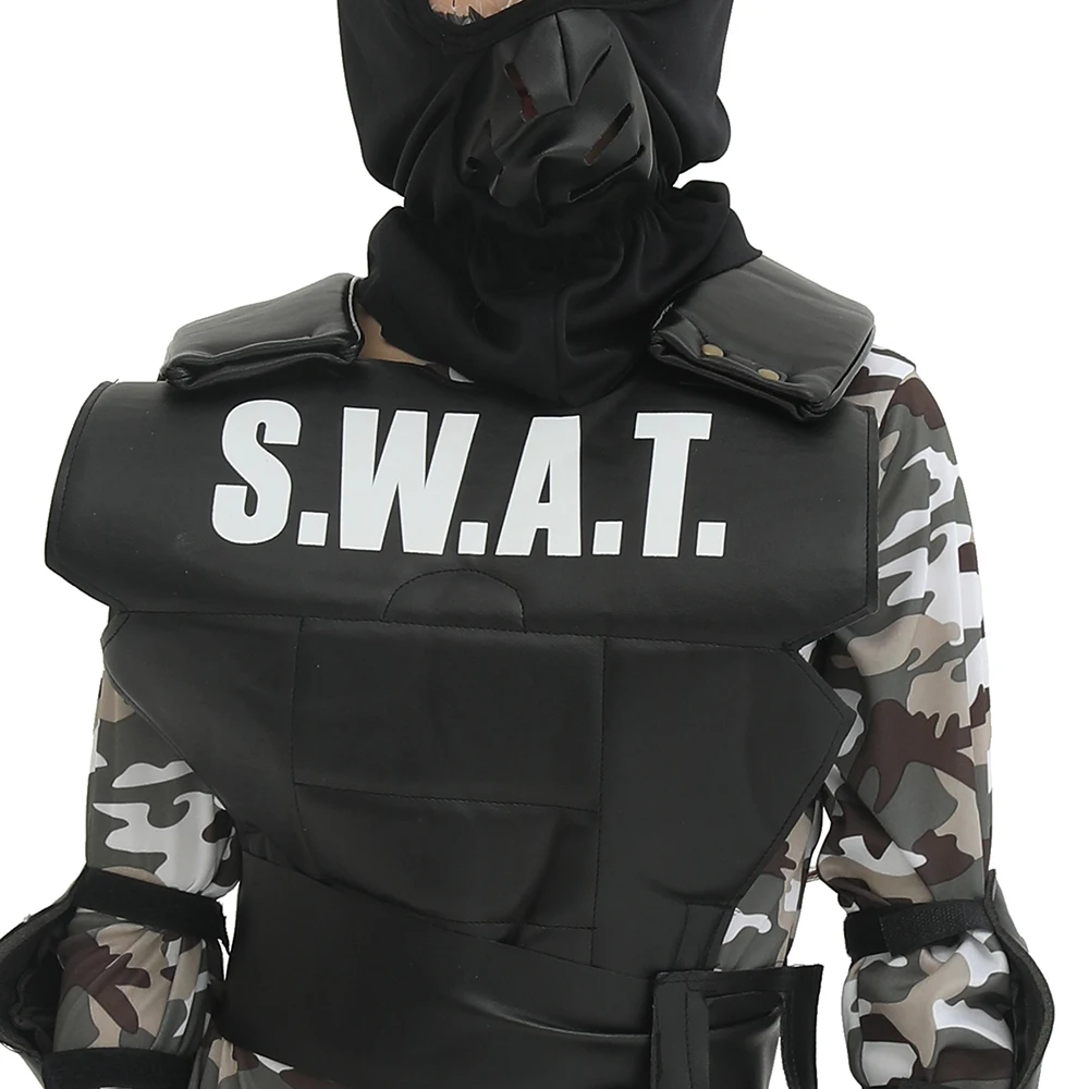 Карнавальное нарядное платье Eraspooky детский костюм SWAT Team на Хэллоуин для детей