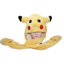 Милые шапки Пикачу, плюшевые шапки, шапка для взрослых, женщин, мужчин, детей, детей, мальчиков и девочек, костюм, теплые пушистые шляпы для косплея, плюшевые игрушки в виде животных