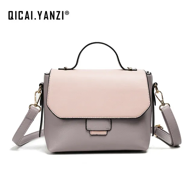Qicai Yanzi Brand Las Classic Luxury Handbags Women Leather Hasp Yanzi Brand Las Classic Luxury Handbags Women Leather Hasp Shoulder Bags Mujer Patchwork Totes