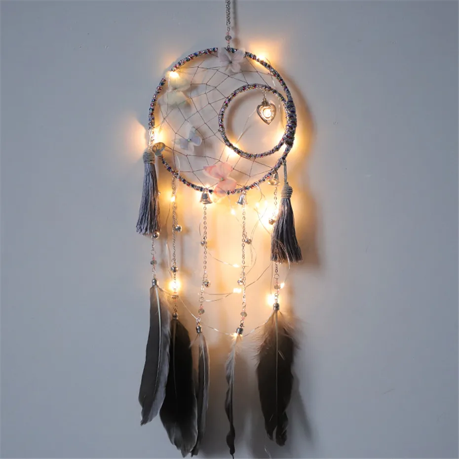 Feather dreamcatcher led lights 9