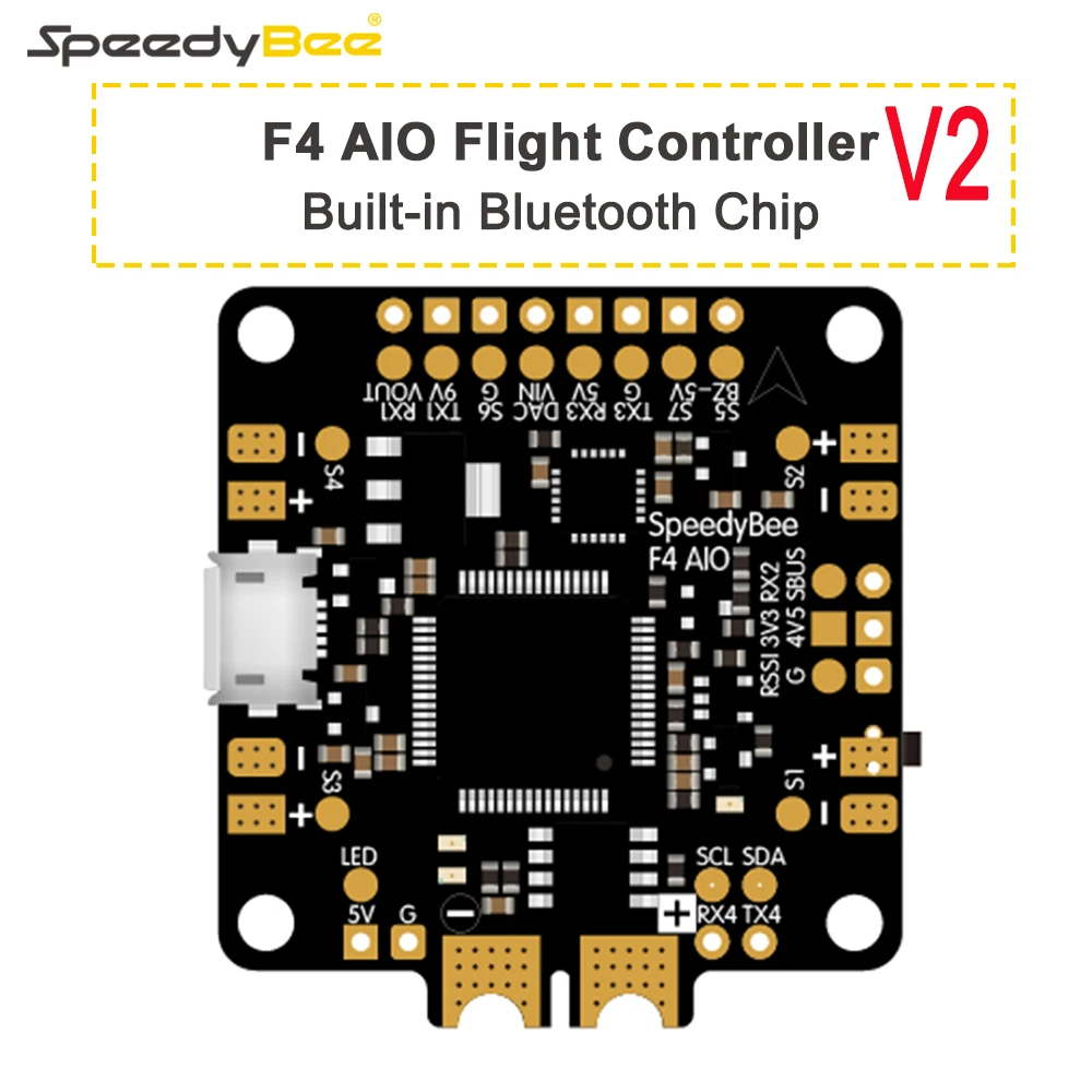Новый обновленный Контроллер полета SpeedyBee F4 AIO V2 встроенный модуль управления