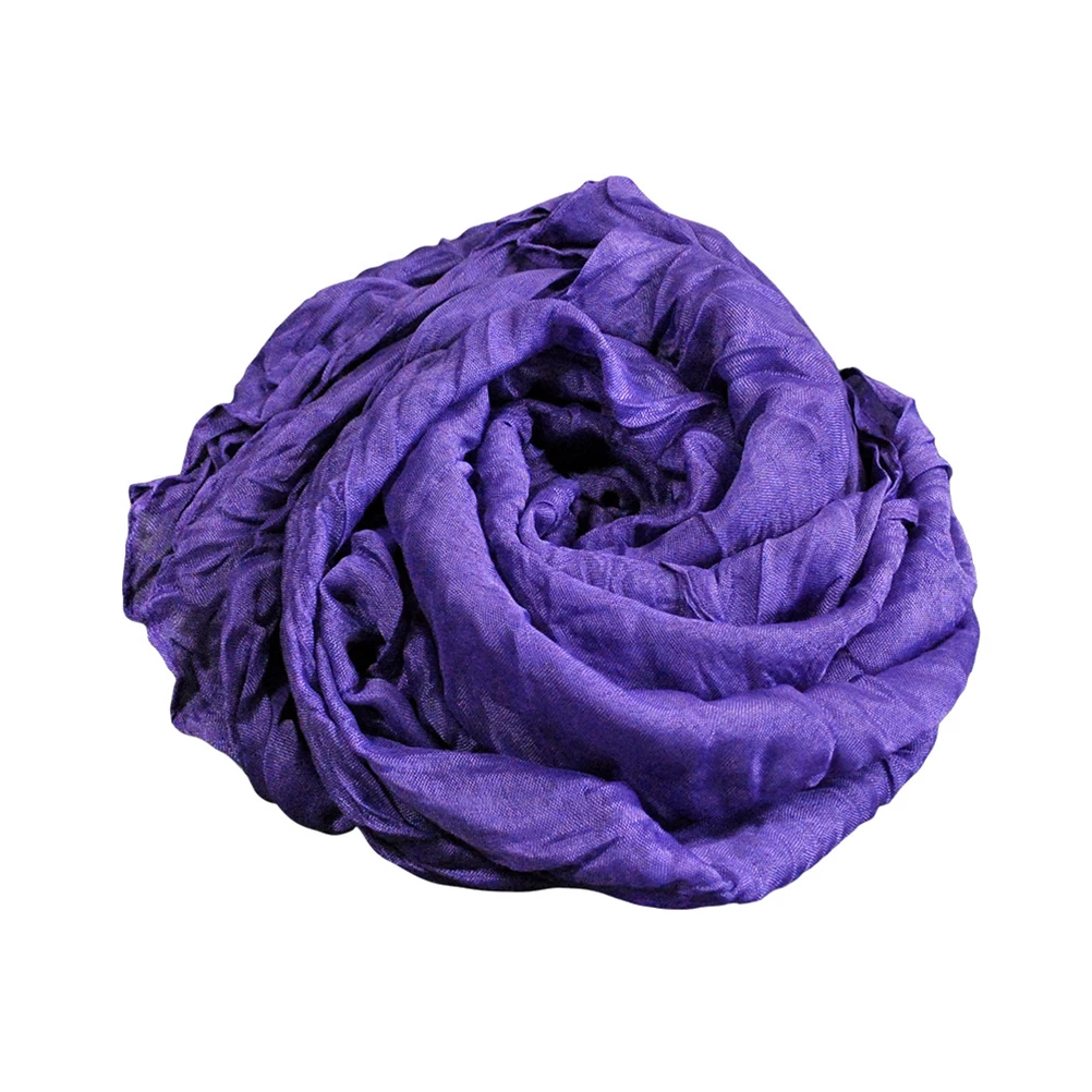 

Fashion Women Voile Autumn Winter Solid Color Long Scarf Lightweight Scarf Sheer Wrap Shawl for Clothes Decoration (Purple)