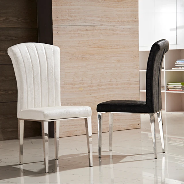 Fashion Clic Chair Stainless Steel Leather Dining Chairs Living Fashion Clic Chair Stainless Steel Leather Dining Chairs Living Room Black