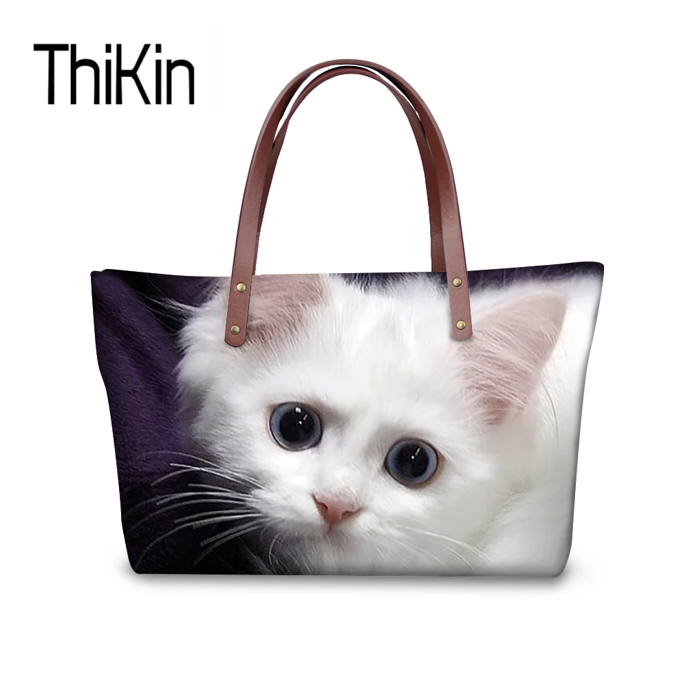 Женская сумка THIKIN Kawaii с принтом сиамского кота и котенка женская милыми