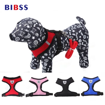 

Breathable Dog leash Harness Nylon Mesh Adjustable Vest harness leash for Pet puppy Cat Chest Strap pet products Dropshipping