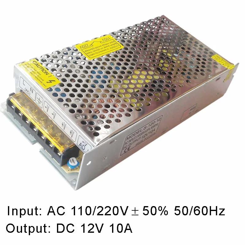 

AC to DC10.3V-14V adjustable power switching supply 110V/220V AC to DC 12V 10A 120W