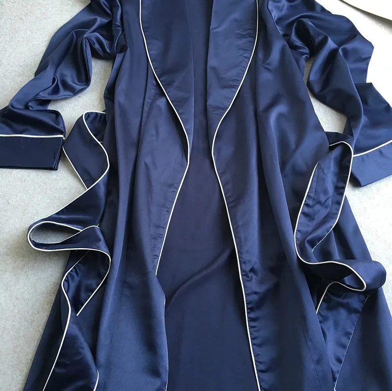 Высококачественный атласный шифоновый халат, однотонный весенне-летний сексуальный женский халат, домашняя одежда, одежда для сна, банные халаты, женский халат