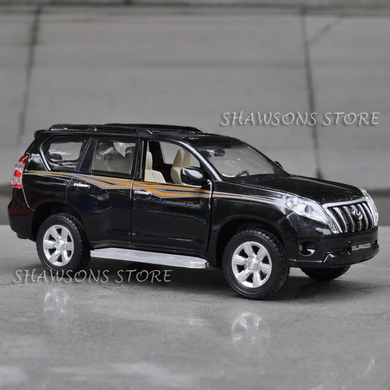 1:32 Scale Diecast Metal Car Model Toyota Land Cruiser Prado Suv Replica Pull Back Toy With Sound &Amp; Light