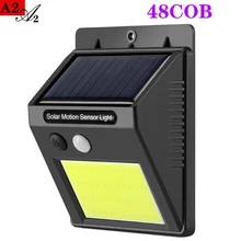 A2 солнечные лампы Открытый сад 48COB светодиодный освещение водонепроницаемый PIR датчик движения lanten для дома сад улица Двор Путь