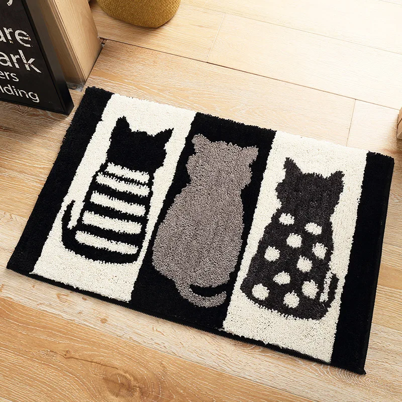 

Anti-skid Thick Door Mats Cartoon Cat Tapete Hallway Non-Slip Carpet Kitchen Bathroom Mats Home Room Doormat for Entrance Door