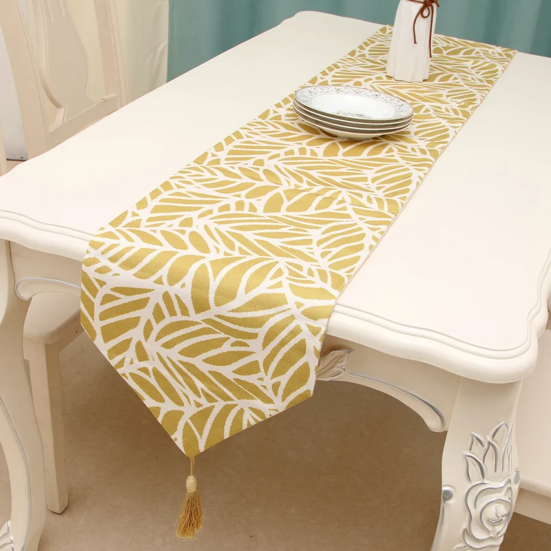 

Bed Runner Modern Table Runner chemin de table Table Runners for Wedding Party camino de mesa tafelloper Leaf Placemat Home Deco