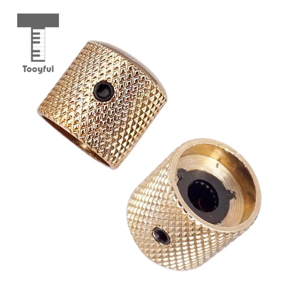 1 Set Brass Dome Knobs Screw Type+3 Way Toggle Switch Knobs Tips for LP Electric Guitar Parts