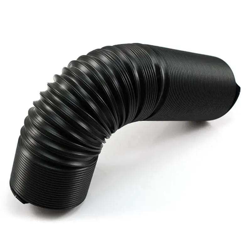 Черный 76 мм, силиконовая резина с высоким потоком впускного впуска, изогнутая растягивающаяся трубка, вакуумная впускная труба для автомобиля, аксессуары для авто