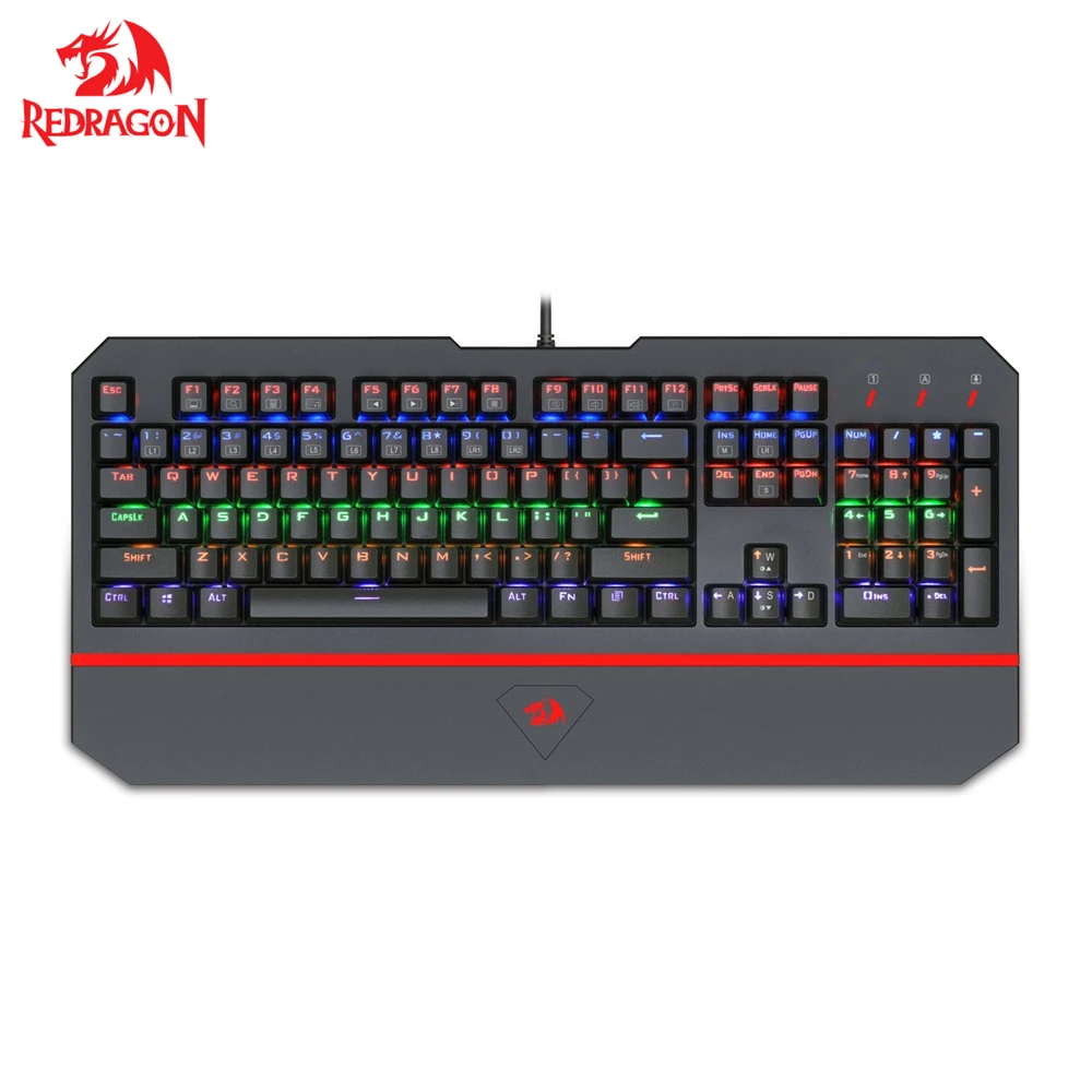 Механическая игровая клавиатура Redragon K558 Радужная светодиодный с подсветкой
