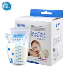GL 250 мл 40 шт безопасные пакеты для морозильной камеры пакеты для хранения грудного молока, хранения молока, хранения детского питания, молока, BPA бесплатно, грудное молоко, кормление