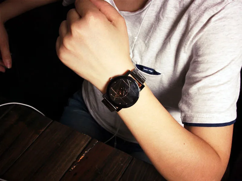 Gofuly новые роскошные часы модные часы из нержавеющей стали для мужчин кварцевые аналоговые наручные часы Orologio Uomo Лидер продаж