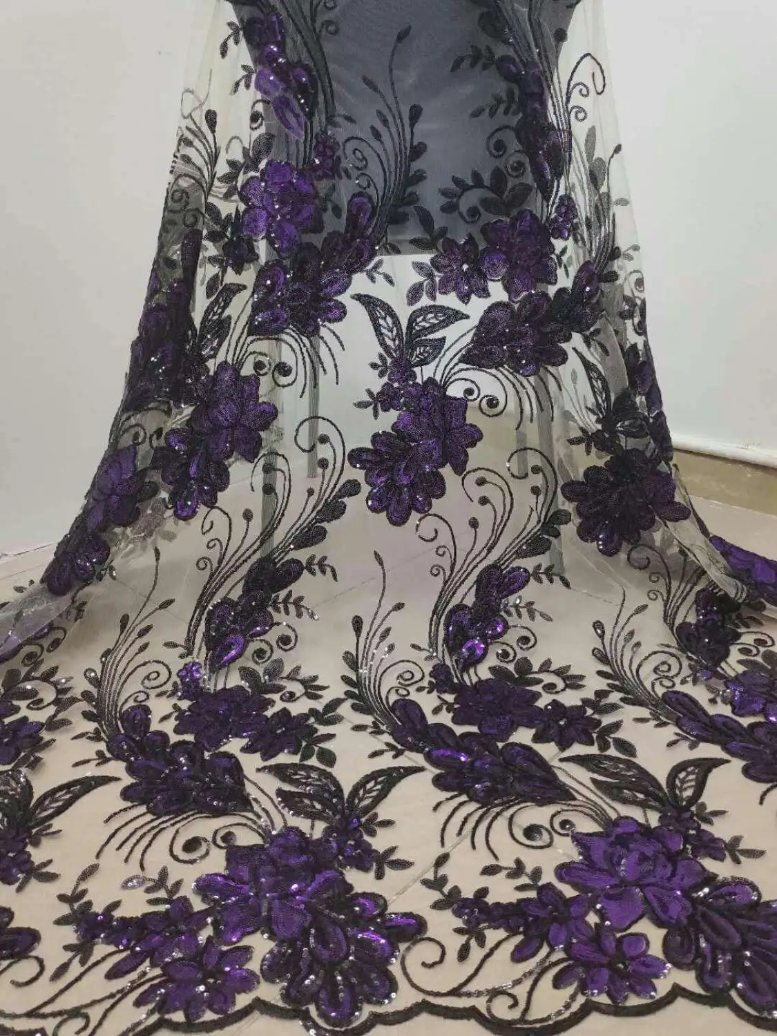 

Modern Design ZH-652 Tulle Lace French net Lace Fabric with top grade