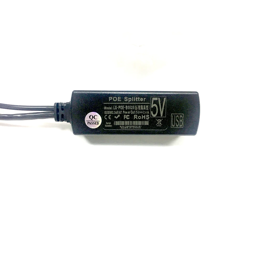 IEEE 802.3af Micro USB Активный сплиттер POE питание по Ethernet 48 В до 5 В 2.4A для планшетов Dropcam или Raspberry Pi