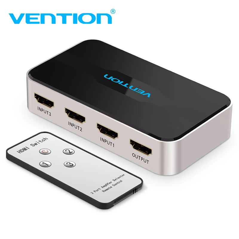 

Vention HDMI Splitter 3 Input 1 Output 4K 3 Port HDMI Switcher Swtich HDMI with Toslink Audio 3D 2160P For Xbox 360 PS4 Smart TV