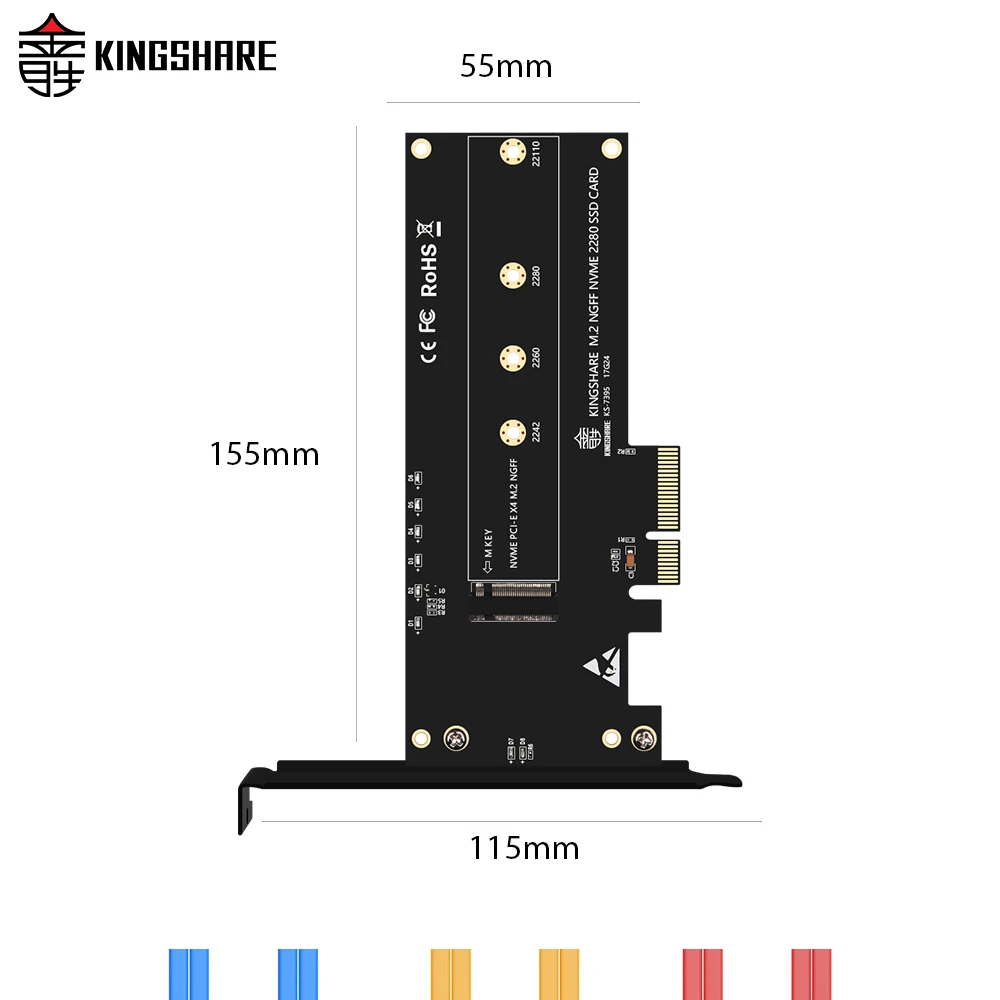 KINGSHARE Ssd M2 NVMe SSD PCIe 3 0 X4 Adapter Expansion Card Ssd KINGSHARE Ssd M2 NVMe SSD PCIe 3 0 X4 Adapter Expansion Card Ssd