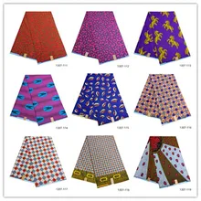 Полиэстер воск принты ткань Анкара воск высокое качество 6 ярдов африканская ткань для вечерние платья 1307-111