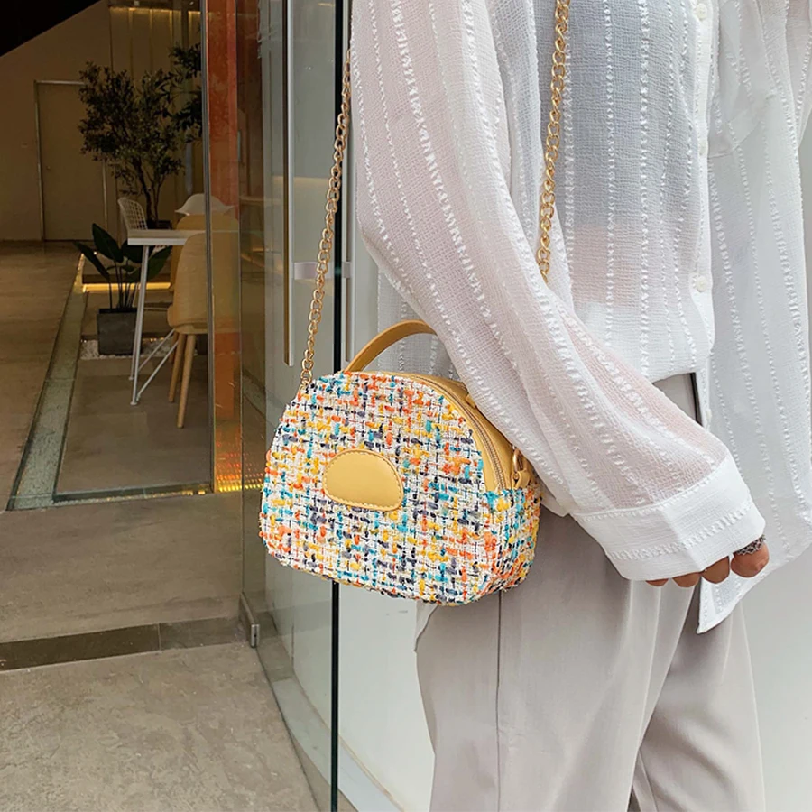 

New Fashion Luxury Handbags Women'S Designer Knitting Surface Shoulder Bags PU Leather Bags For Women 2019 Chain Crossbody Bag