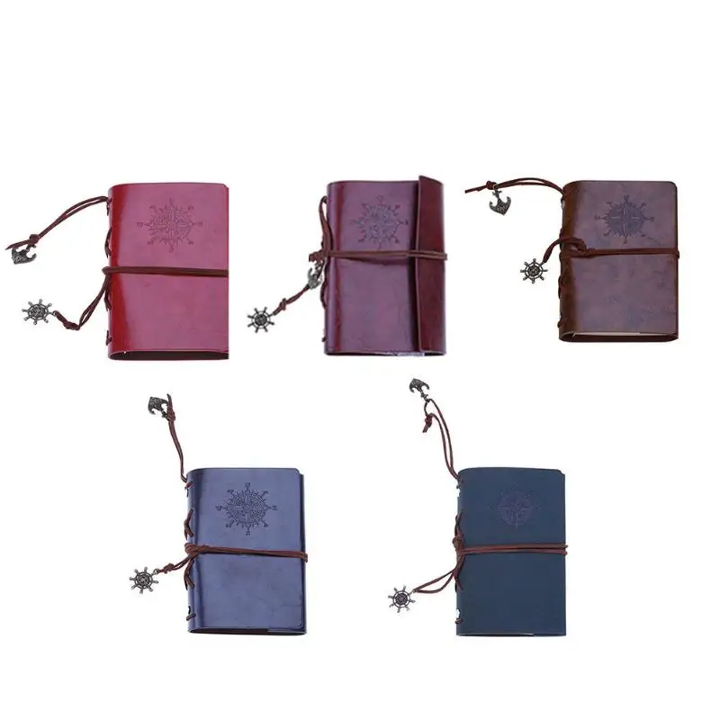 

Vintage Traveler Journal Notebook Blank Diary Notepad Retro Pirate Anchor PU Leather Note Book Stationery Gift Planner Caderno