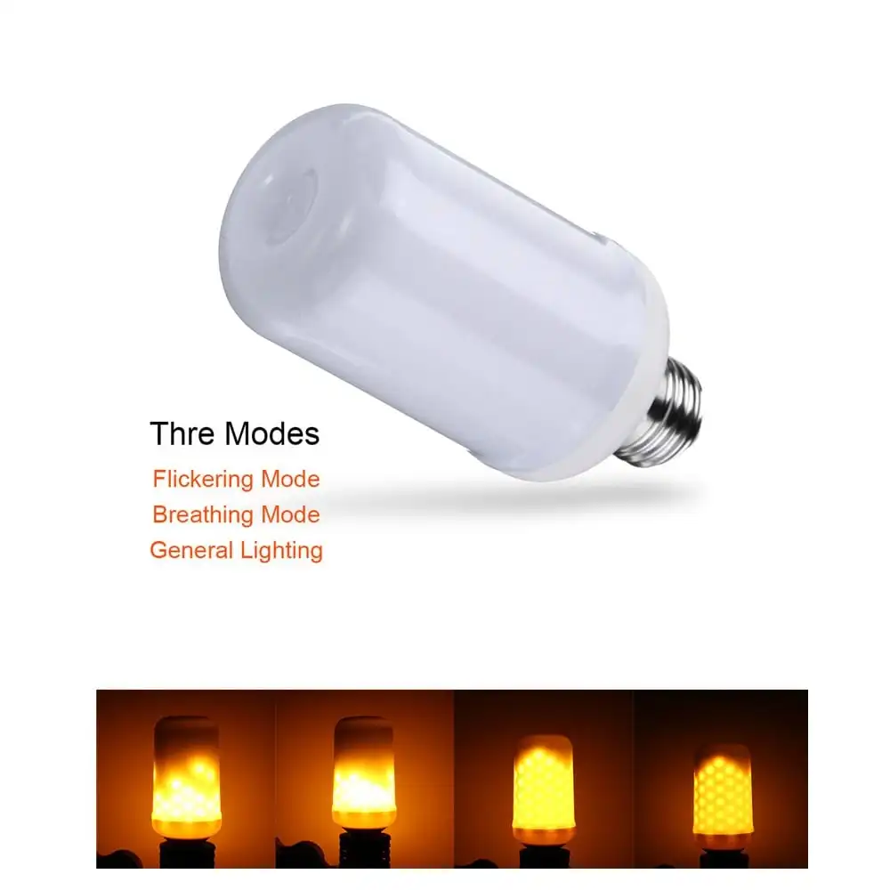 E27 Flame Flickering Breathing General Modes Halloween Decoration LED Lights Bulb AC 85 - 265V - Warm White E27