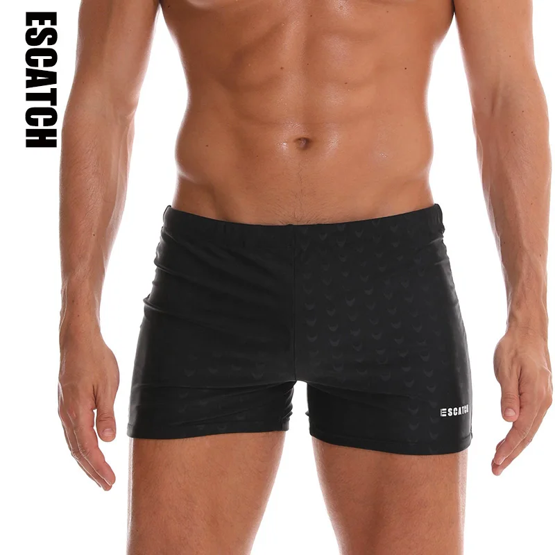ESCATCH 2024 New Arrivals Men Swimwear Plus Size Fashion Printed Swimsuit Male High Quality Elastic Swim Trunks With Pad