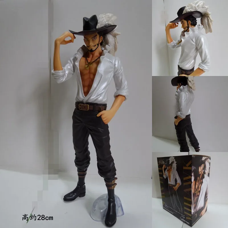 28 см Dracule Mihawk Sir Crocodile Donquixote фигурку ПВХ детский подарок игрушки кукла аниме модель