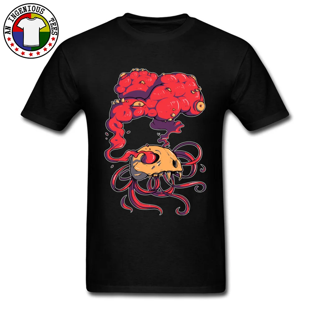 Casual Skull and guts O-Neck T-shirts ostern Day Tops Tees Short Sleeve for Men Prevailing All Cotton comfortable Top T-shirts Skull and guts black