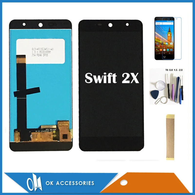 100% испытано 5 2 &quotдля Wileyfox Swift 2X ЖК дисплей кодирующий преобразователь сенсорного