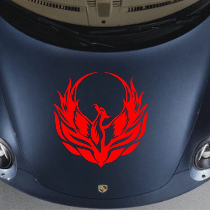

Car Religious Phoenix Flames Hood Decals Vinyl Art Tattoo Front Sticker Hood Decals Front Stickers