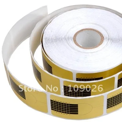 Бесплатная доставка золотистые 500 шт. формы для ногтей направляющие акрилового