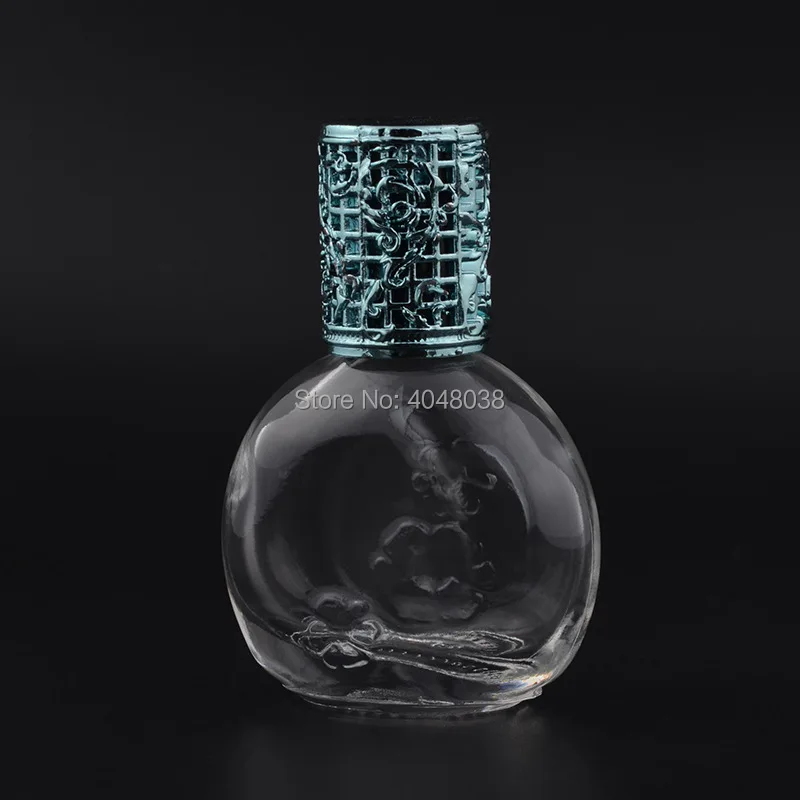 20 pcslot Cosmetic Cream Jar Transparent Glass Empty Essential Oil Refillable Bottle Steel Roller Ball 13 ML Emulsion Bottles (3)