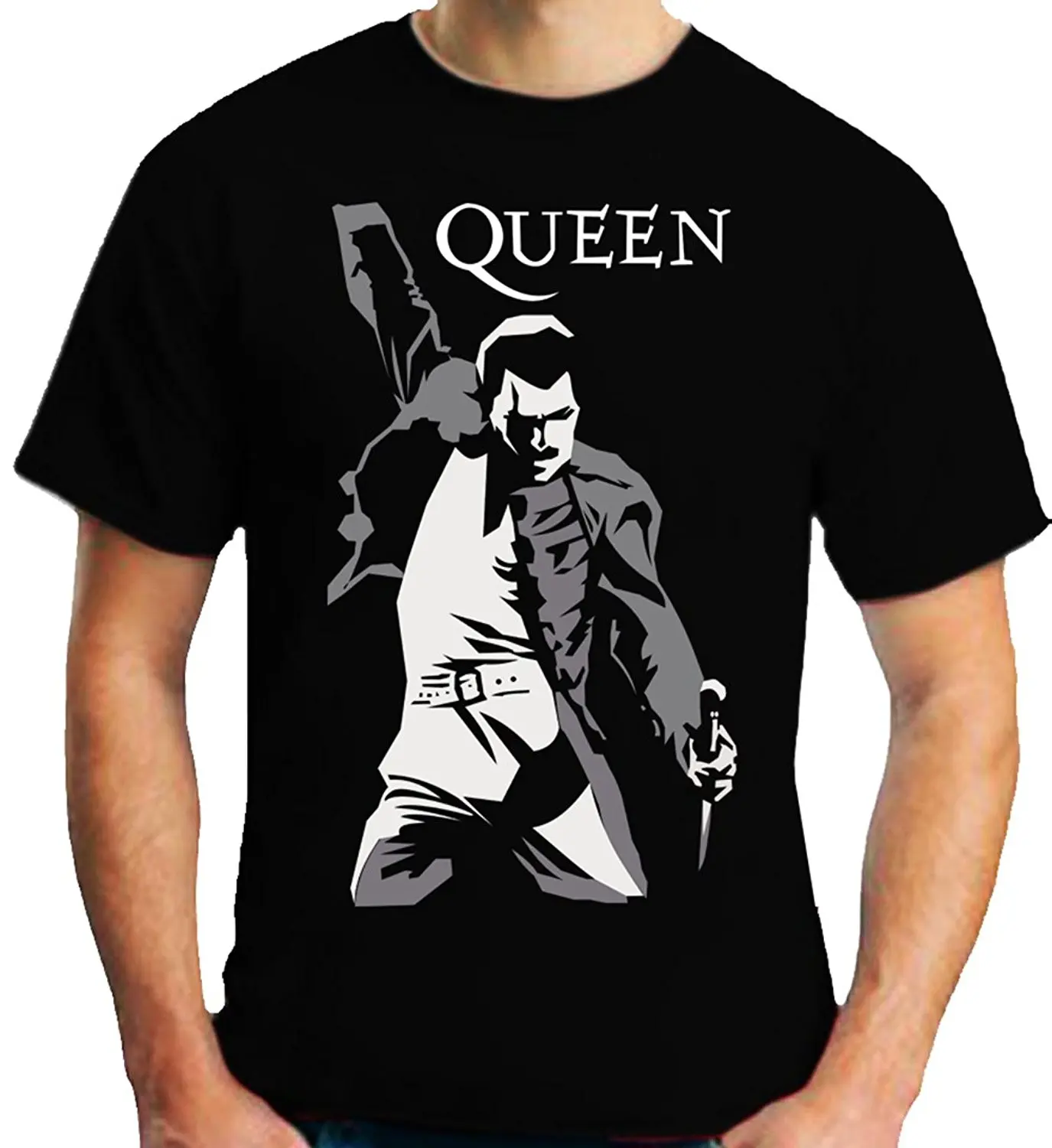 

QUEEN FREDDIE MERCURY ROCK MUSIC STAR T-SHIRT S-3XL UNISEX TRIBUTE RIP Men 2017 Summer Round Neck Men'S T Shirt