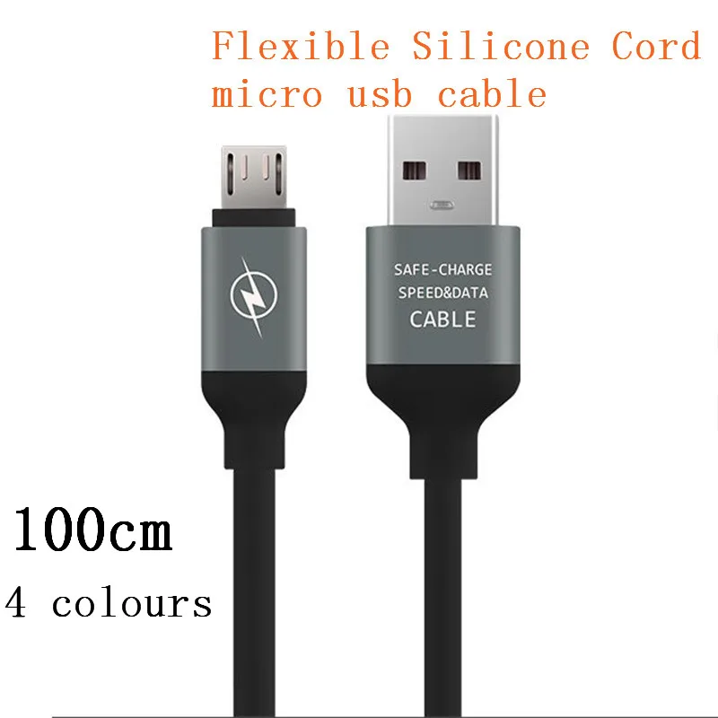 

Silicone Micro USB Cable 1M Fast Charger Data Line For Samsung Galaxy XIAOMI Redmi Note 3 Pro 4 4A 4X 5 Plus 5A 6 6A S2