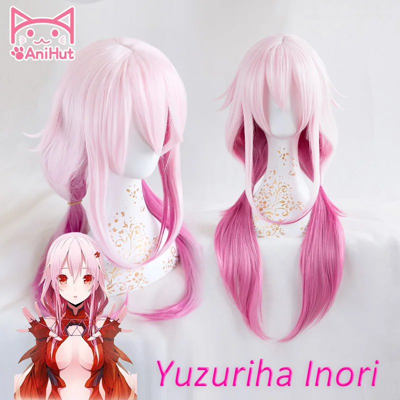【AniHut】Yuzuriha Inori парик Gulity Crown Парик для косплея розовые синтетические волосы Аниме