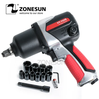 Best ZONESUN 16mm Bolt Size Pneumatic Impact Wrench, Air Tools,Spanners For Car Bicycle Repair Pneumatic Tools